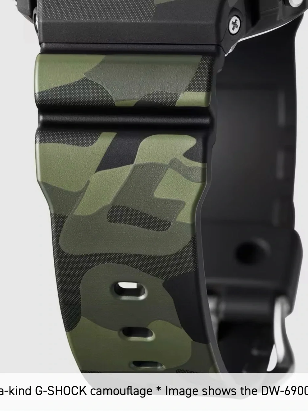 G-Shock Green Camouflage and Gold Digital-Analog Watch